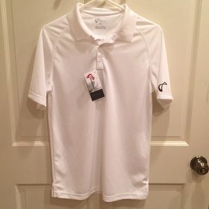 New Athletic DNA White Polo Shirt Tennis Golf Size XL